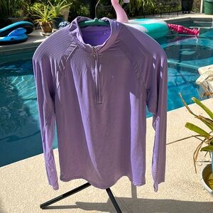 San Soleil Shirt Womens small Purple Colorblock 1/4 Zip Golf Tennis nwot